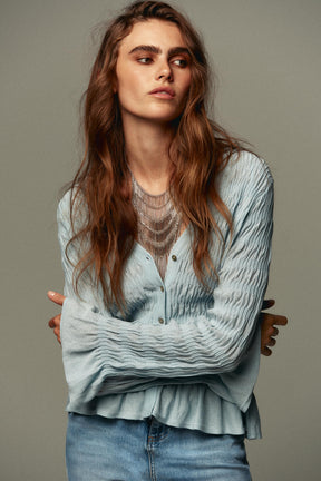 GATHERED KNIT CARDIGAN - Image 2