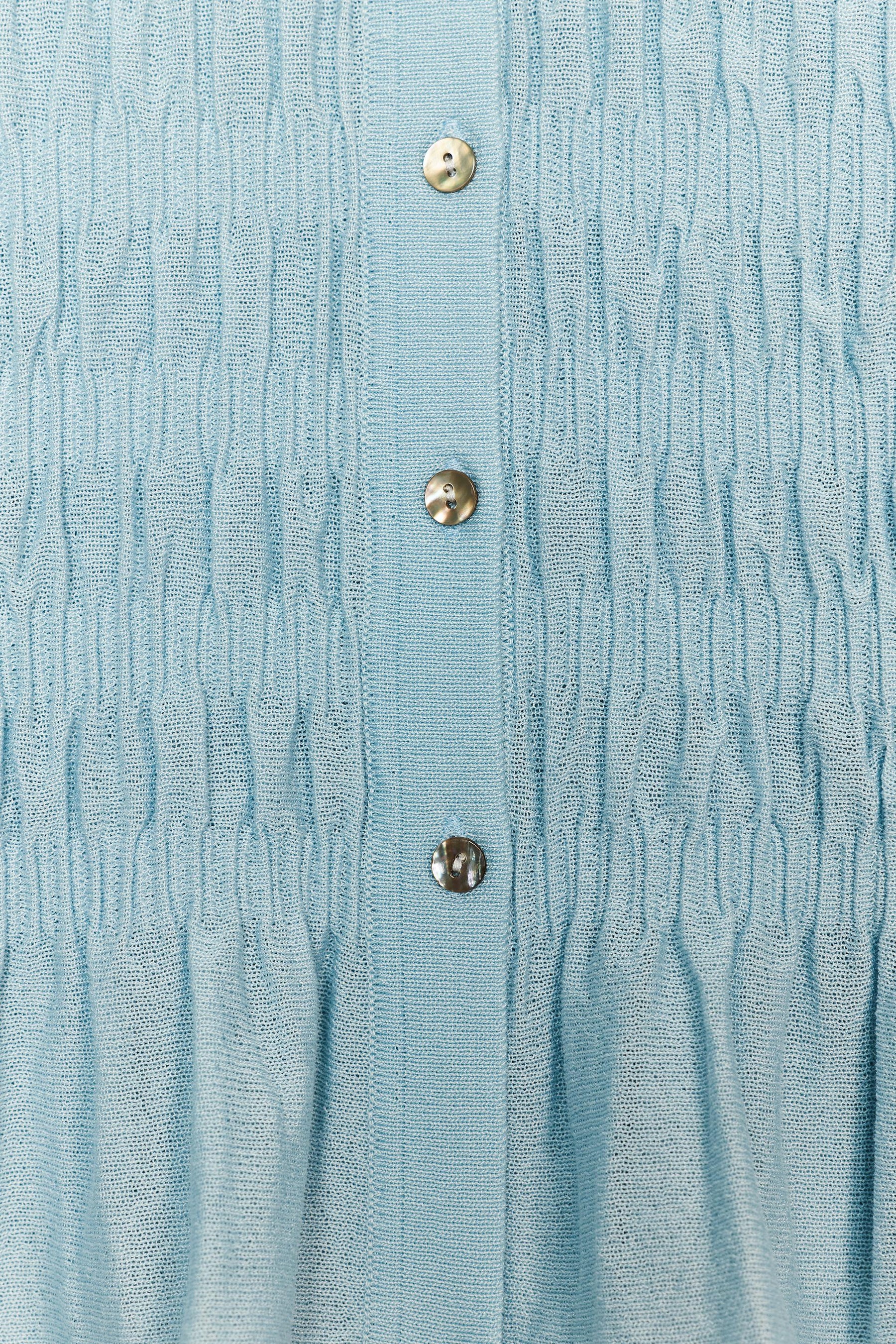 Gathered Knit Cardigan