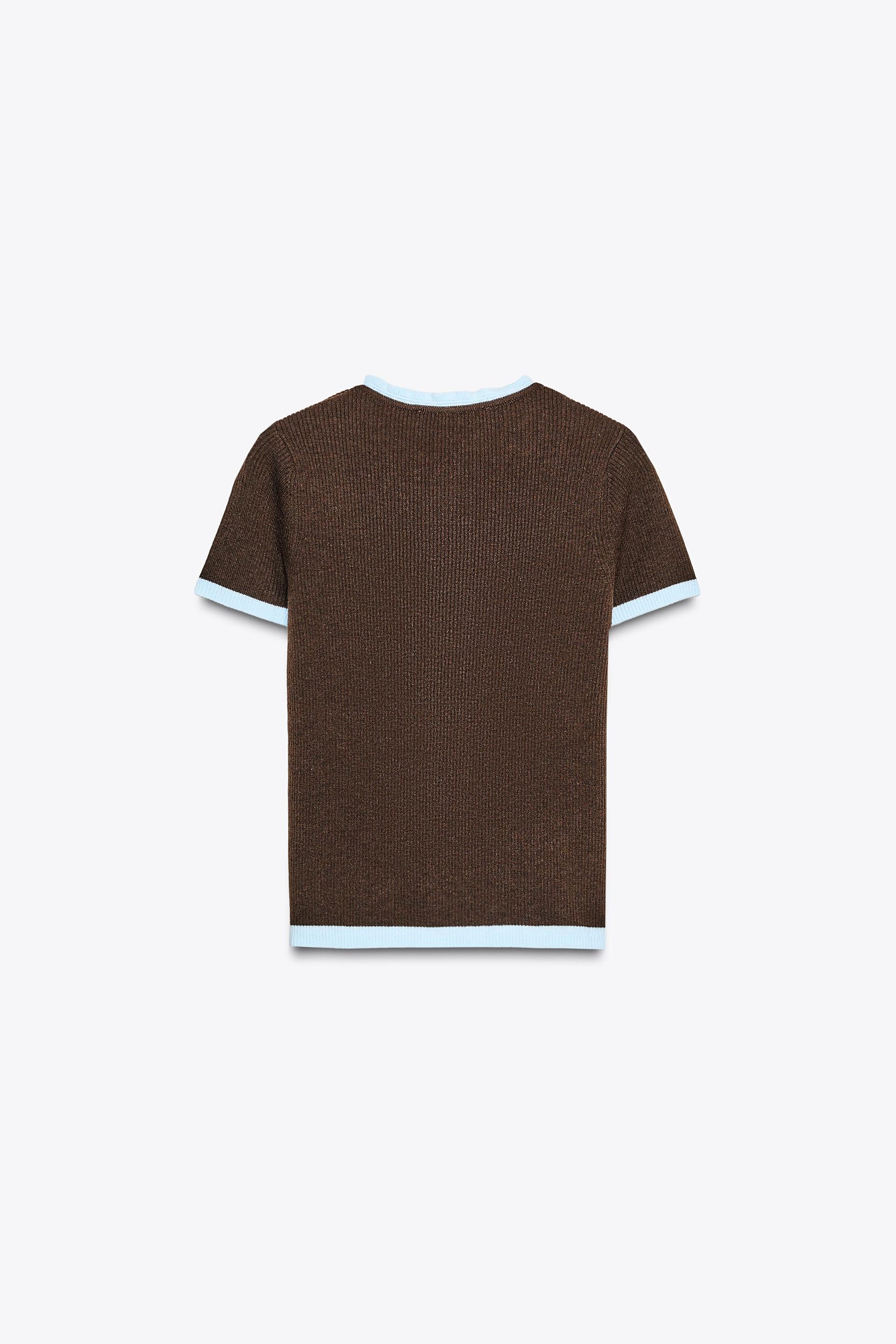 Contrast Knit Cardigan