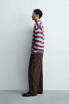STRIPED JACQUARD KNIT POLO SHIRT - Image 4