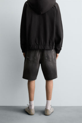 RIPPED DENIM BERMUDA SHORTS - Image 3