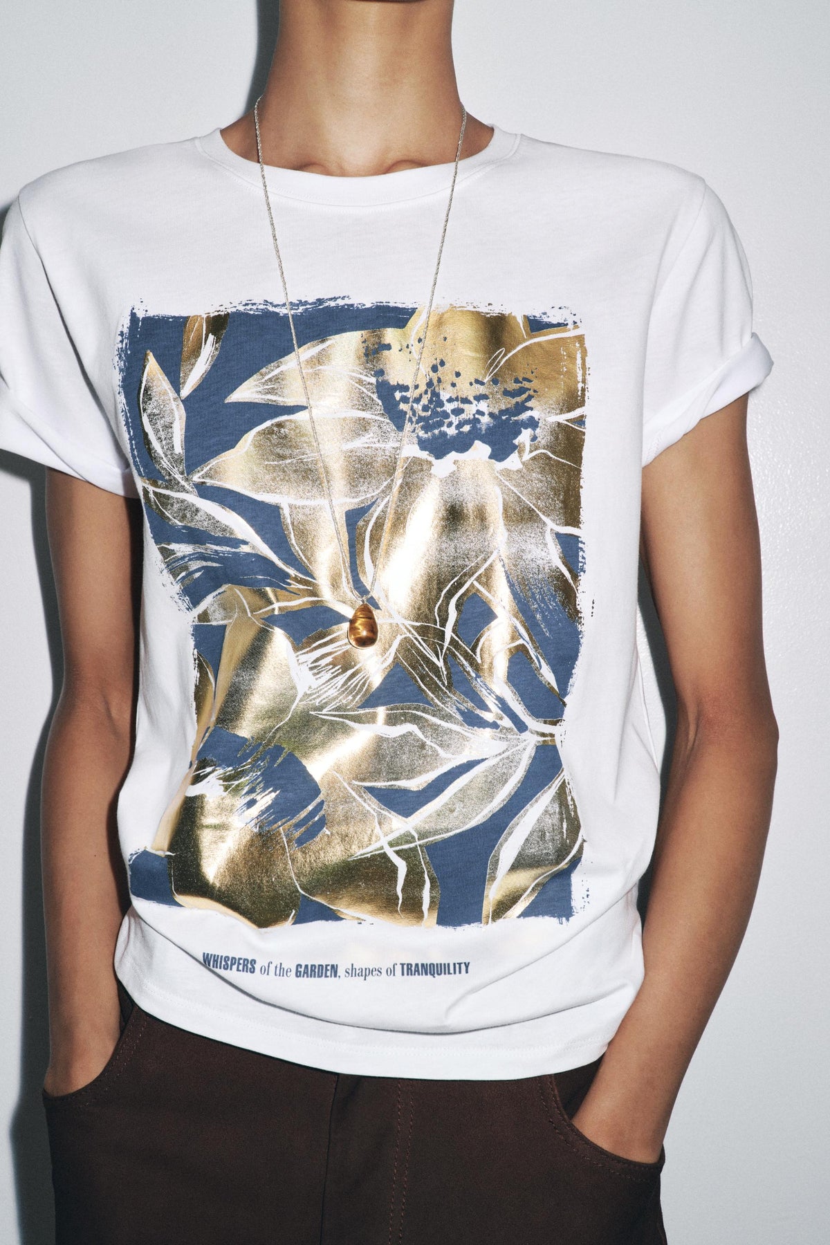 Metallic-Print T-Shirt
