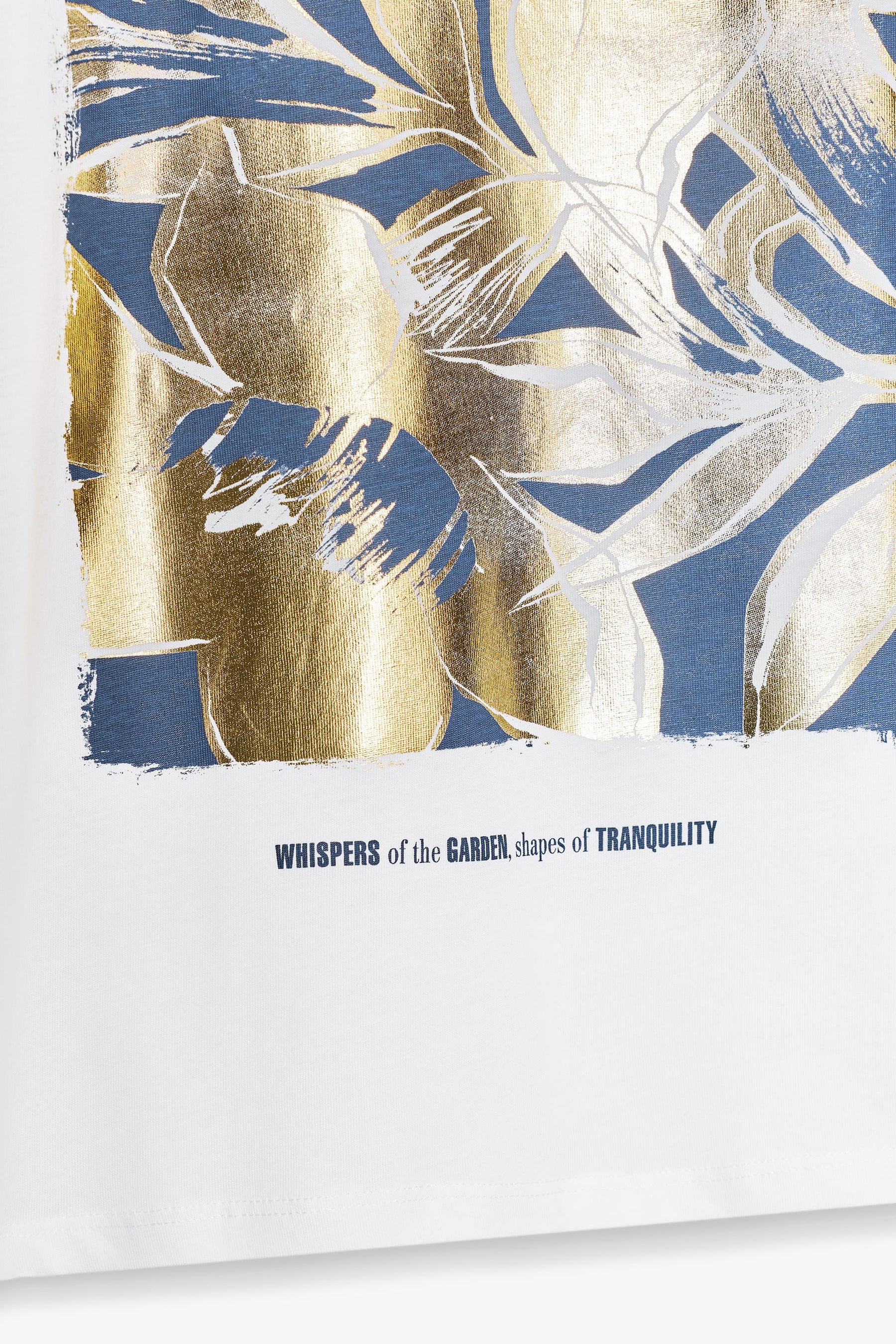Metallic-Print T-Shirt