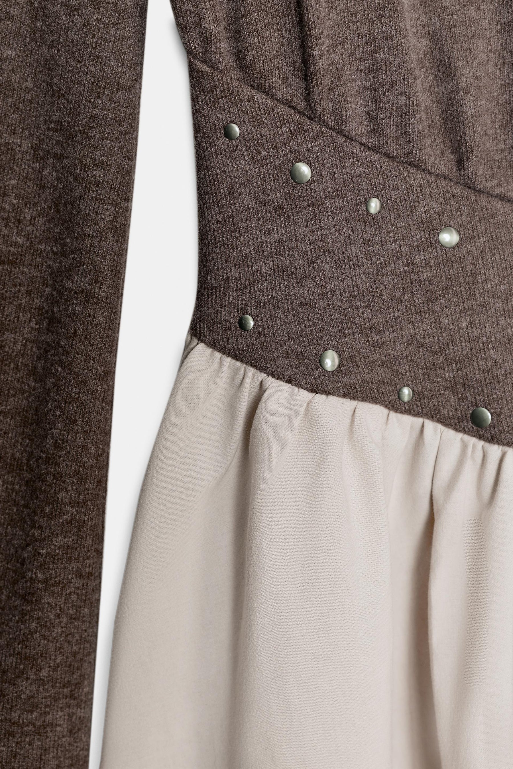 Studded Contrast Fashion Dress