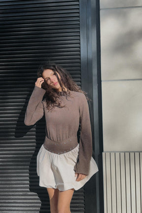 Studded Contrast Fashion Dress