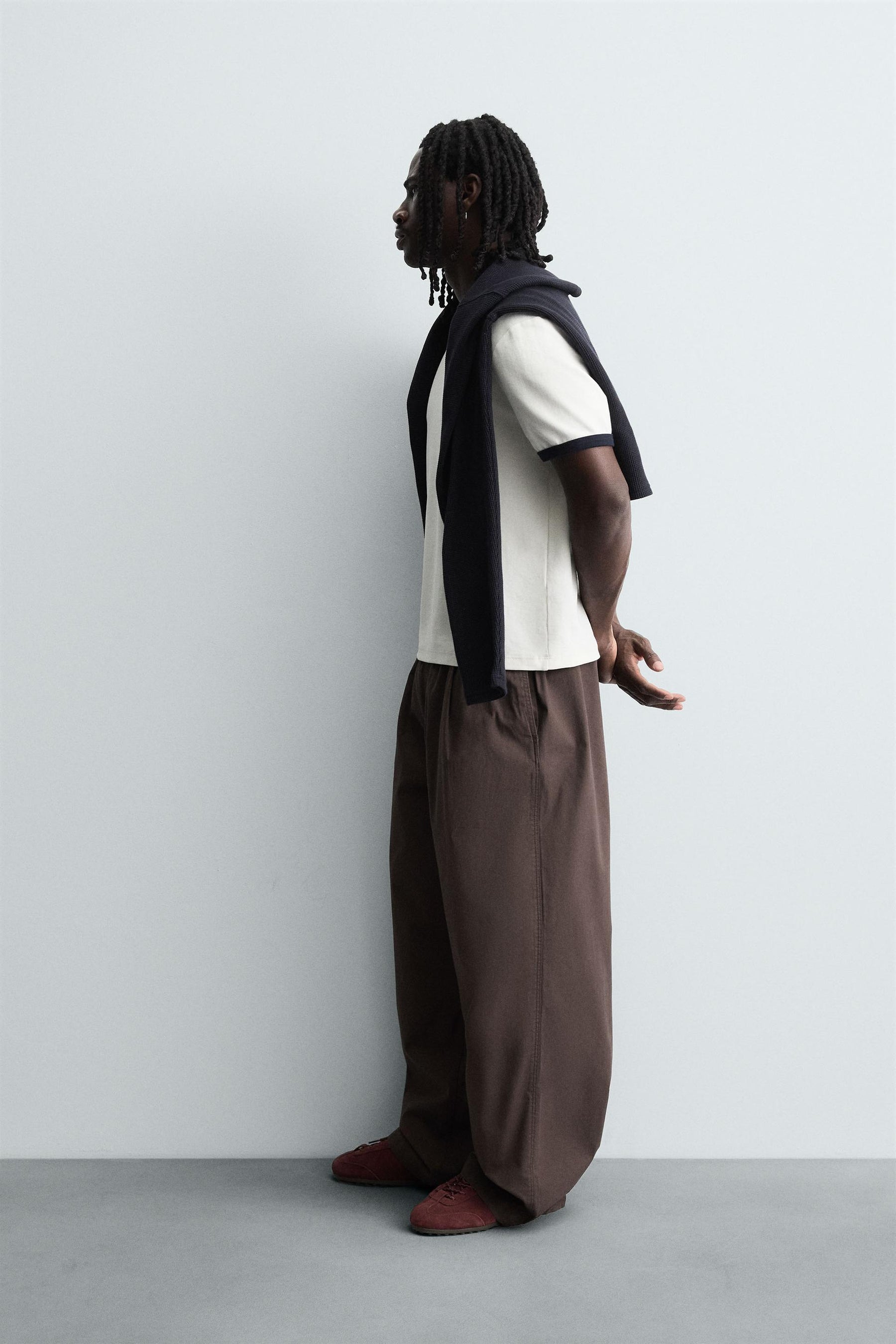 BALLOON FIT PLEATED TROUSERS - Image 4