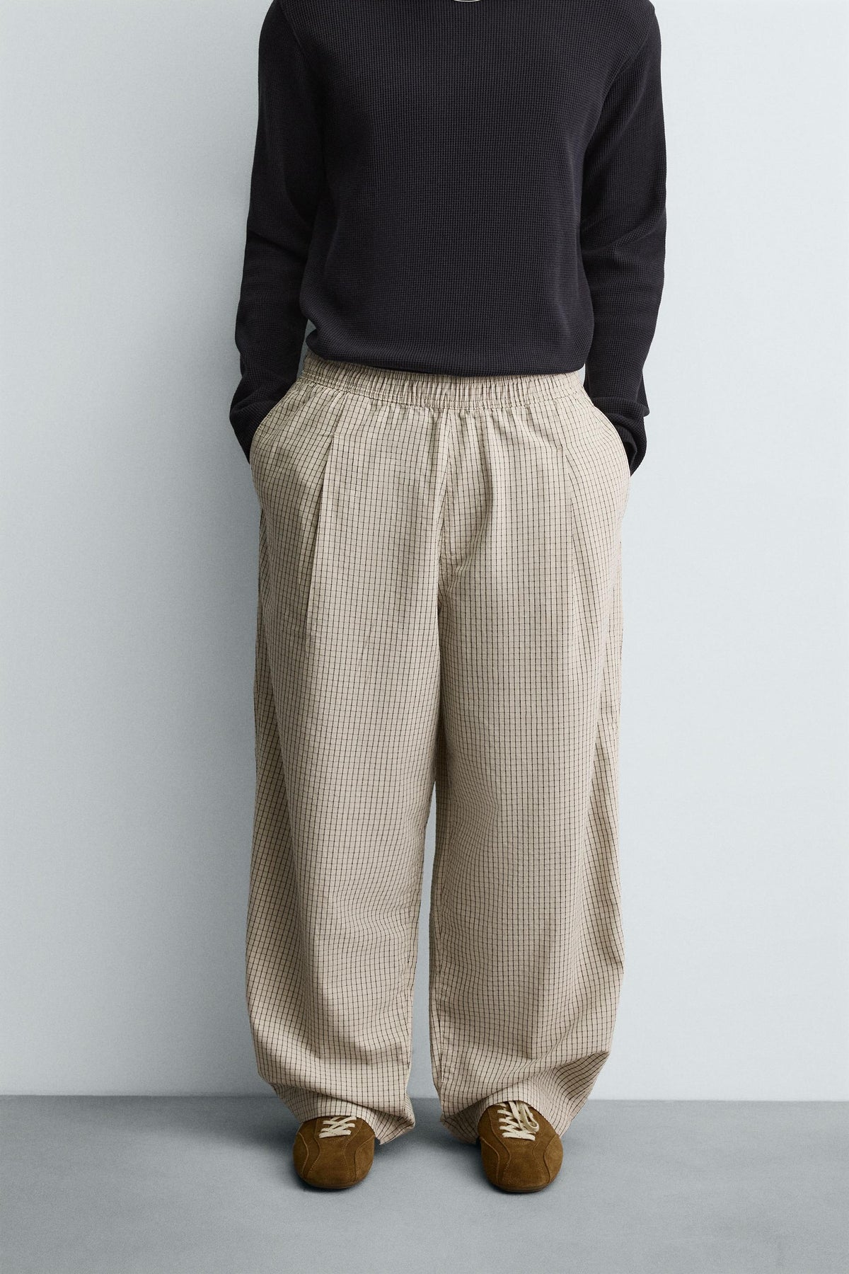 BALLOON FIT PLEATED TROUSERS - Image 2