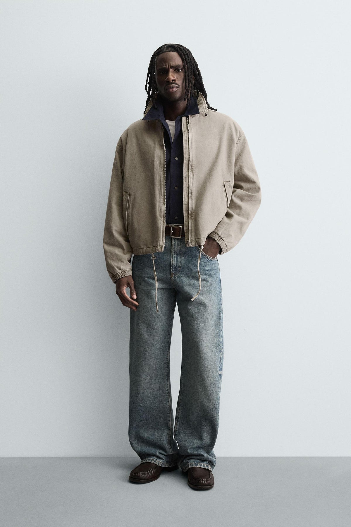 CONTRAST COLLAR PADDED JACKET - Image 1