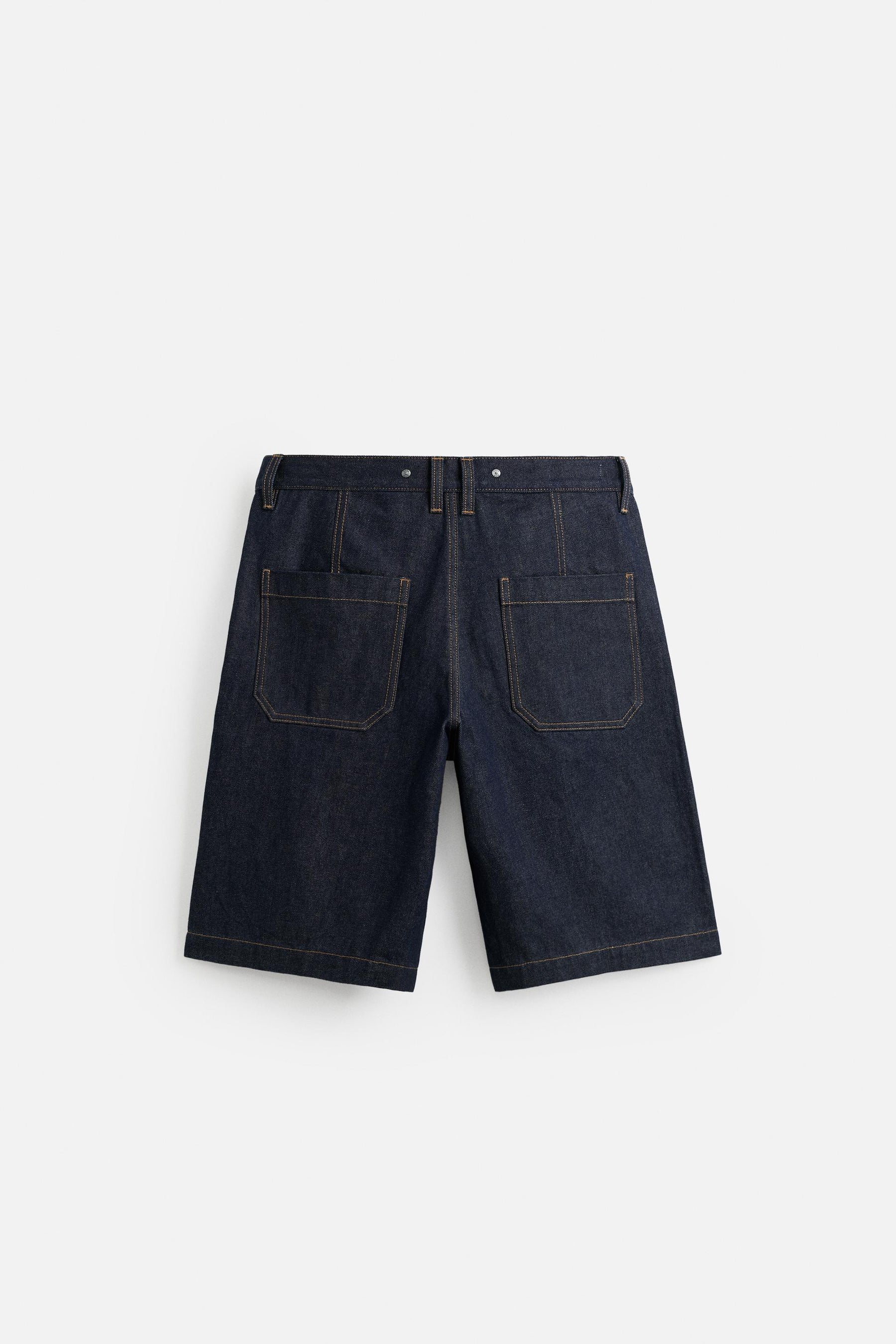 BAGGY FIT DENIM BERMUDA SHORTS WITH STITCHING - Image 7