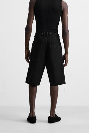 BAGGY FIT DENIM BERMUDA SHORTS WITH STITCHING - Image 3