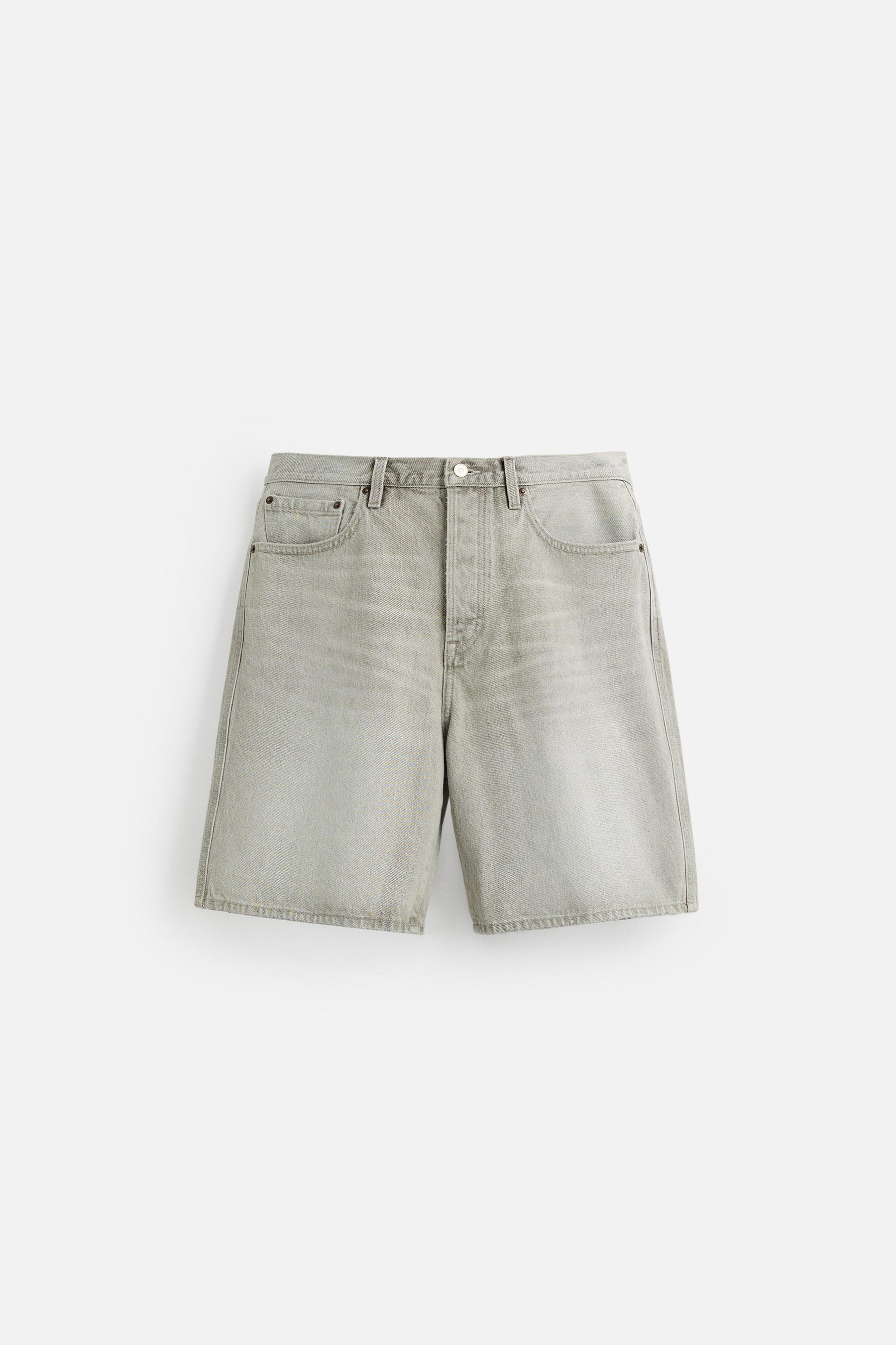 STRAIGHT-LEG DENIM BERMUDA SHORTS - Image 7
