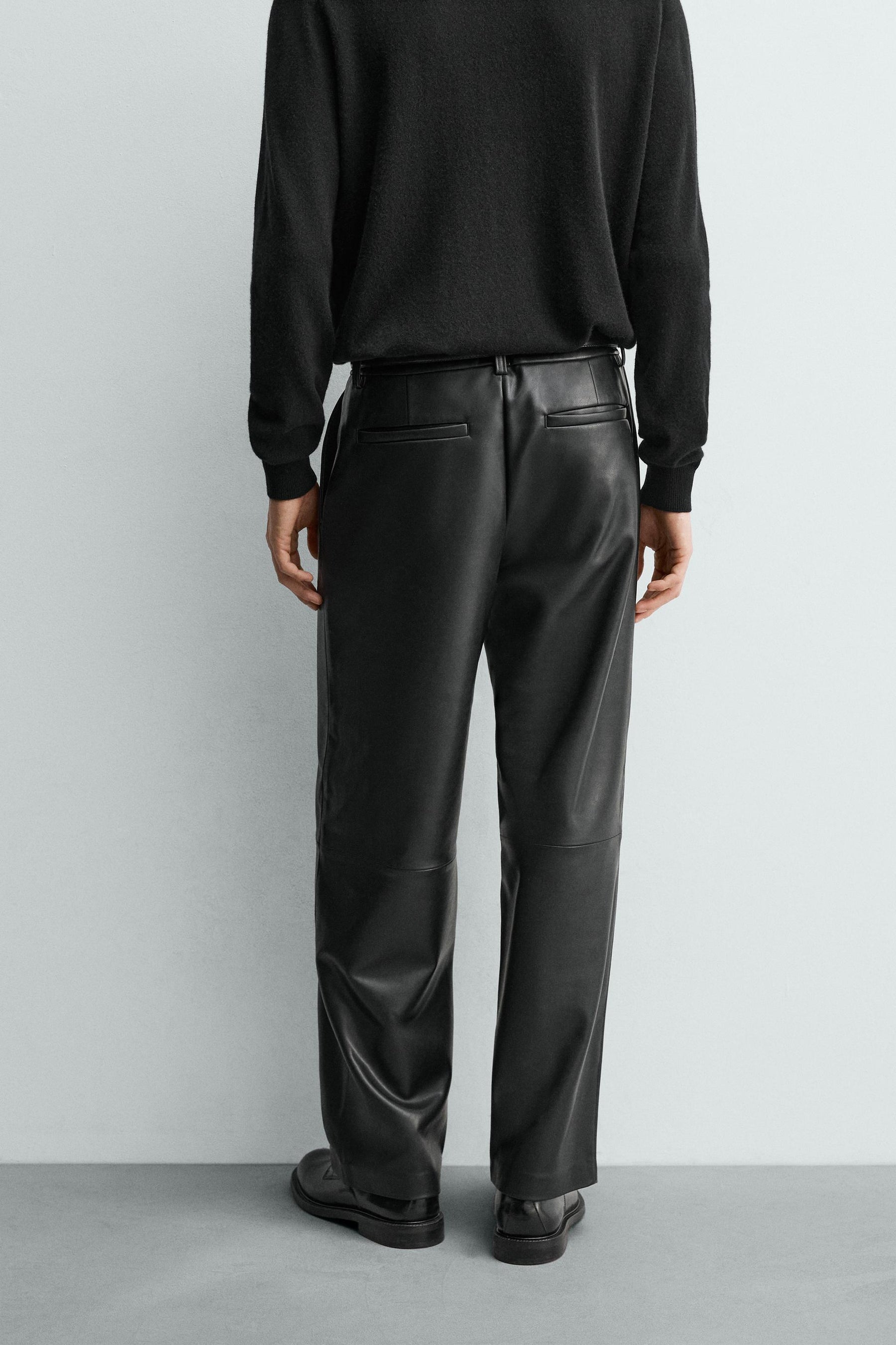 Faux Leather Relaxed Pants