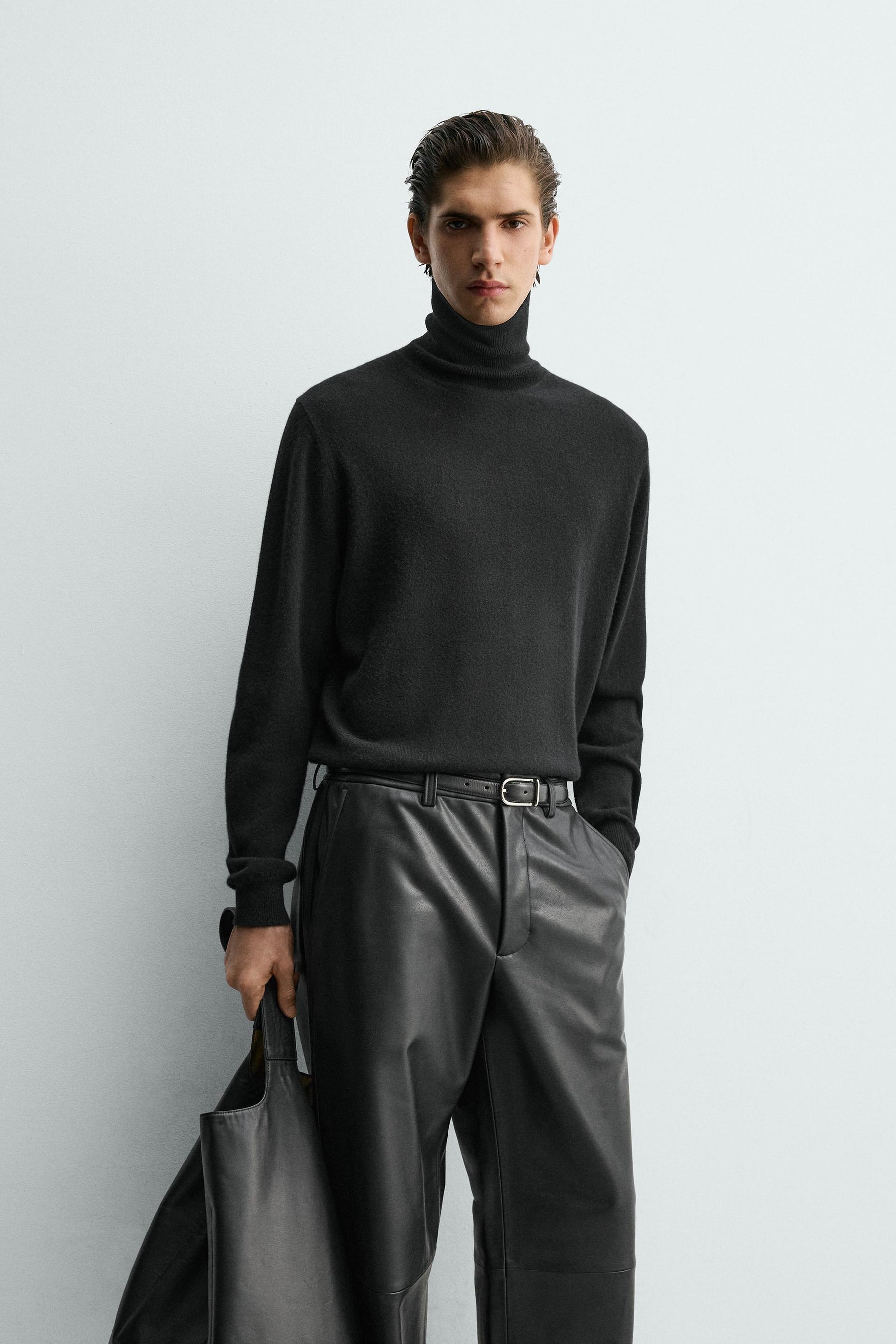 Faux Leather Relaxed Pants