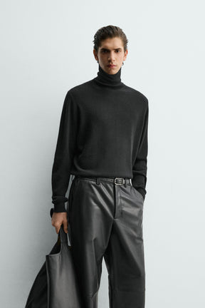 Faux Leather Relaxed Pants