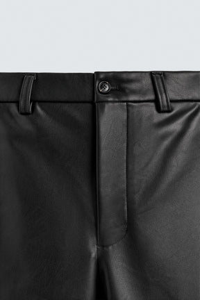 Faux Leather Relaxed Pants