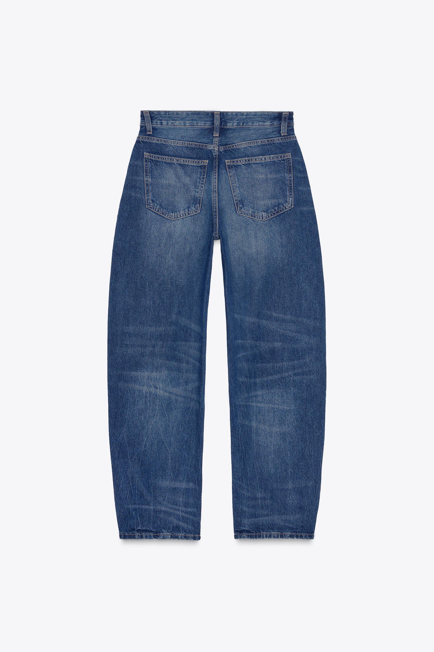 HIGH-WAIST BARREL JEANS
