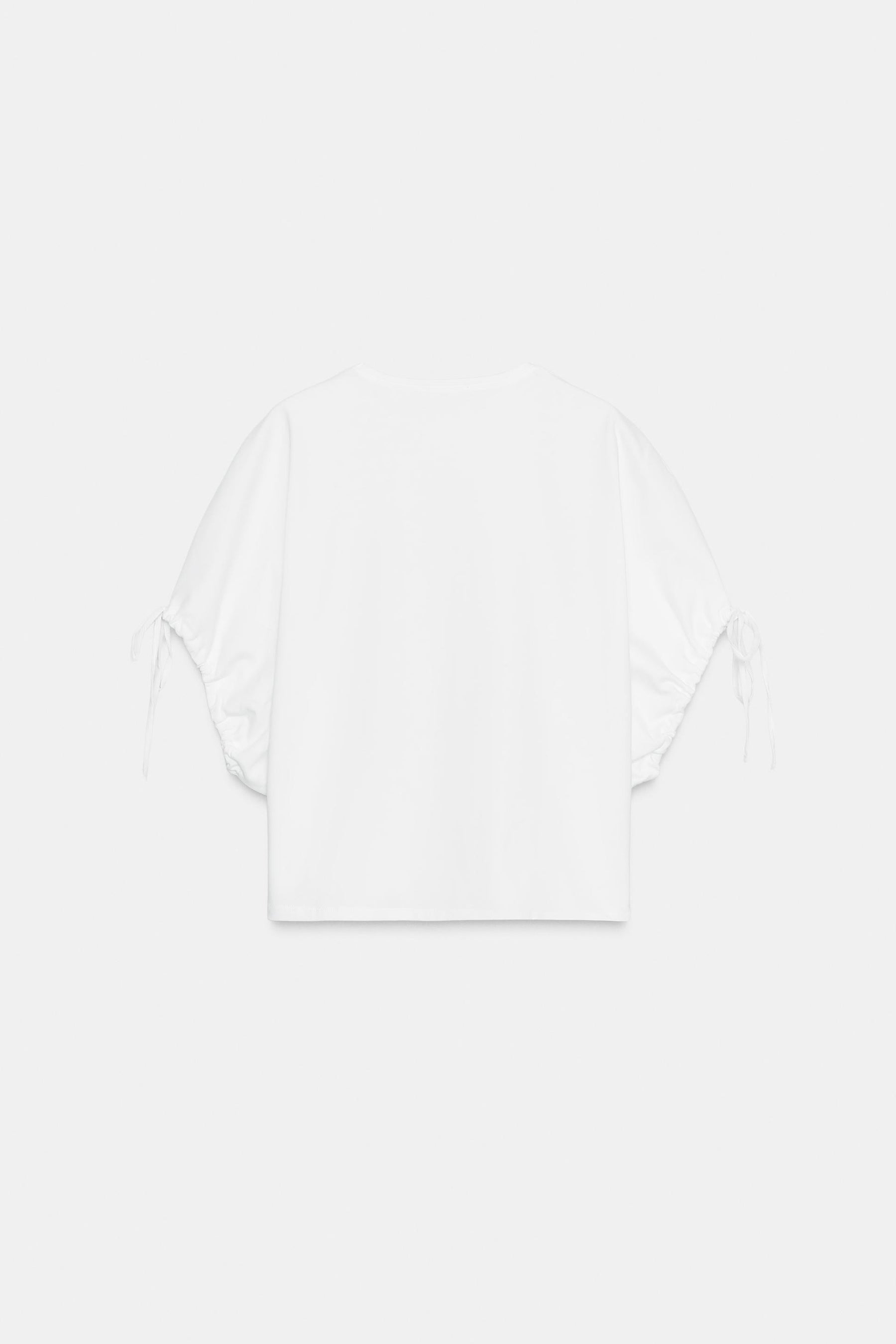 Cotton Tie-Accent T-Shirt