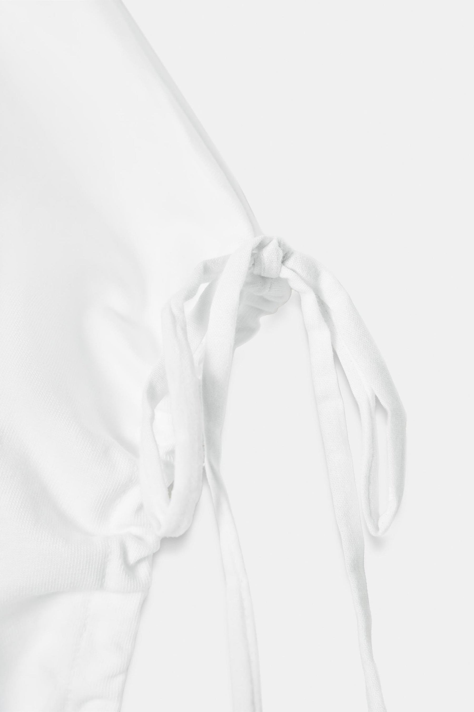 Cotton Tie-Accent T-Shirt