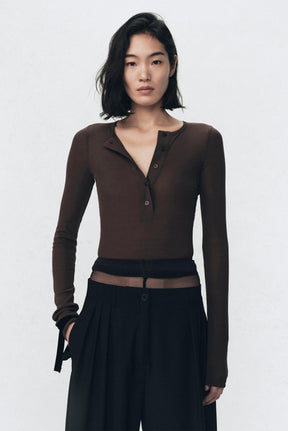 Henley Collar T-Shirt