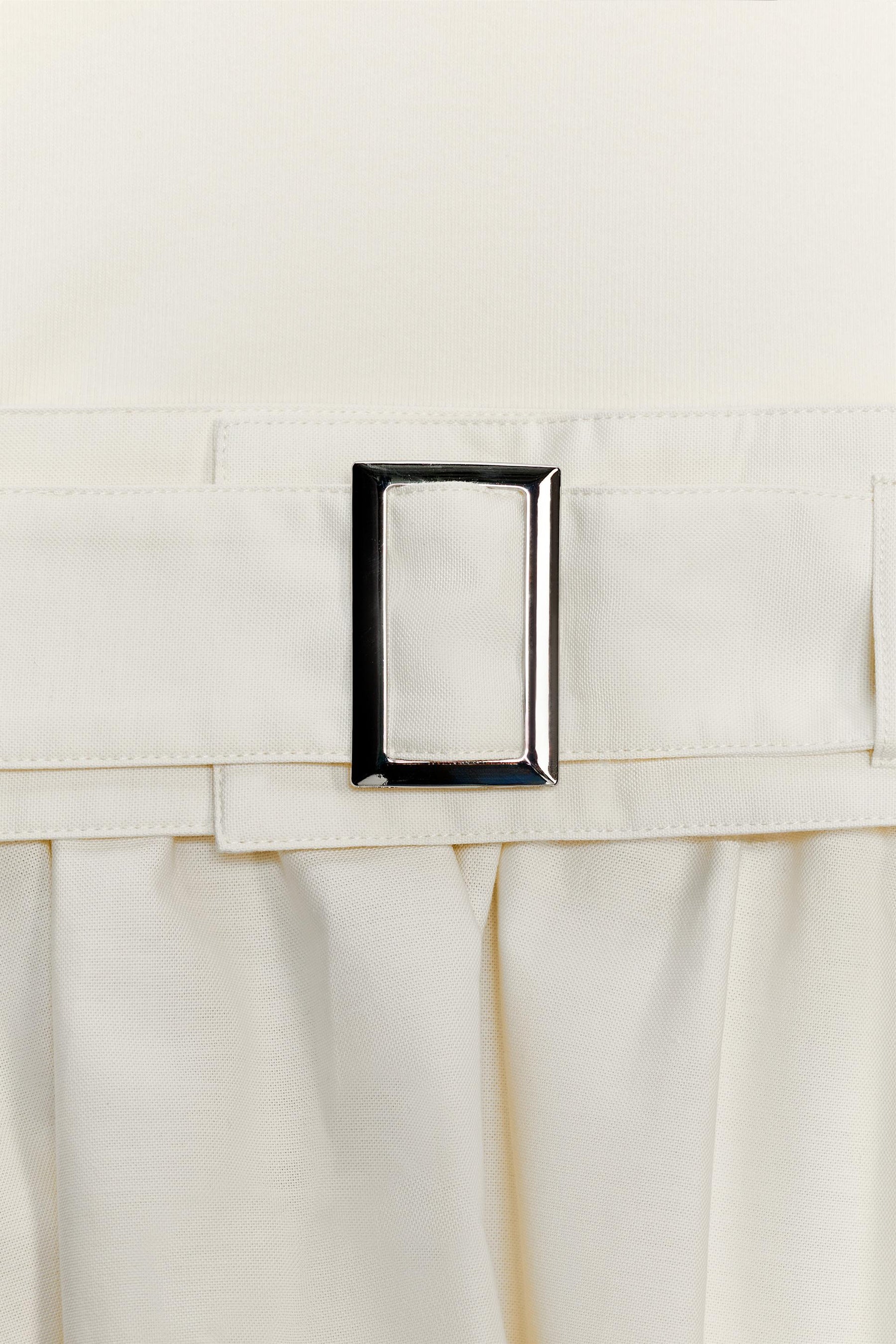 Twill Dress with Belt