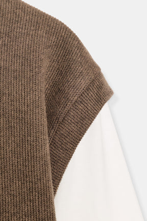 CONTRAST WAISTCOAT SHIRT