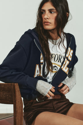 Contrast Varsity Hoodie