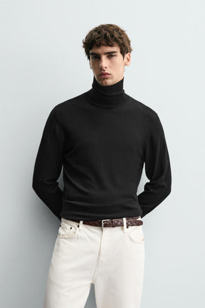 BASIC HIGH NECK SWEATER - Image 2