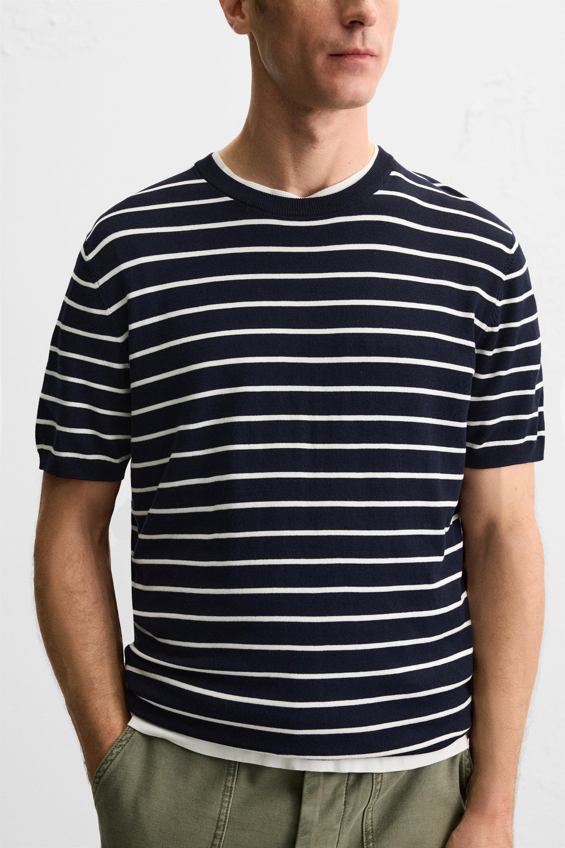 VISCOSE BLEND KNIT T-SHIRT - Image 5