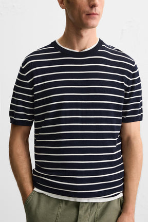 VISCOSE BLEND KNIT T-SHIRT - Image 5