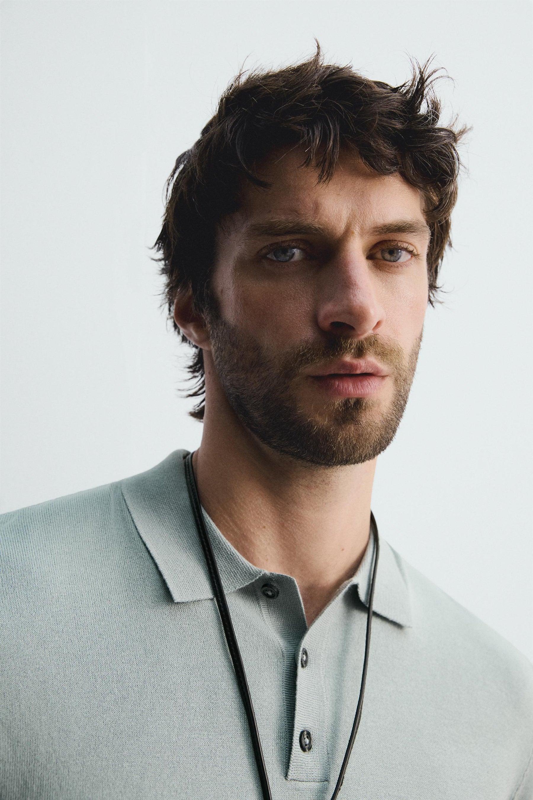 VISCOSE BLEND KNITTED POLO SHIRT - Image 5