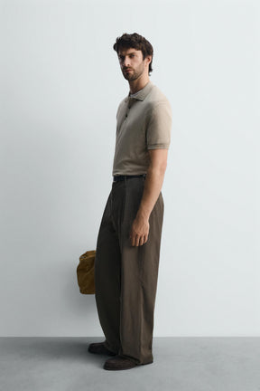 VISCOSE BLEND KNITTED POLO SHIRT - Image 3