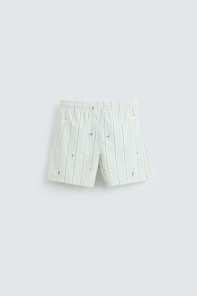EMBROIDERED MID-LENGTH SWIMMING TRUNKS - Image 6