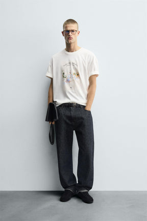 EMBROIDERED PRINT T-SHIRT - Image 1