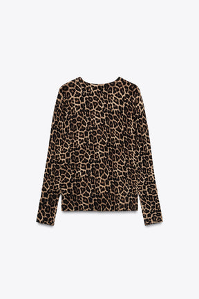 Animal Print Cardigan