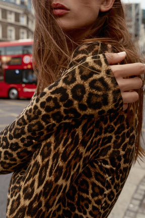 Animal Print Knit Jumper