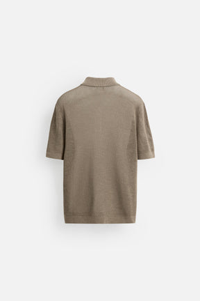 TEXTURED KNIT POLO SHIRT - Image 6