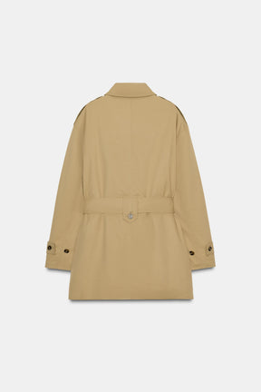 ZW COLLECTION PADDED TRENCH COAT WITH BELT - Image 5