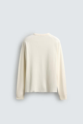 AARON LEVINE X WAFFLE-KNIT TEXTURE T-SHIRT - Image 7