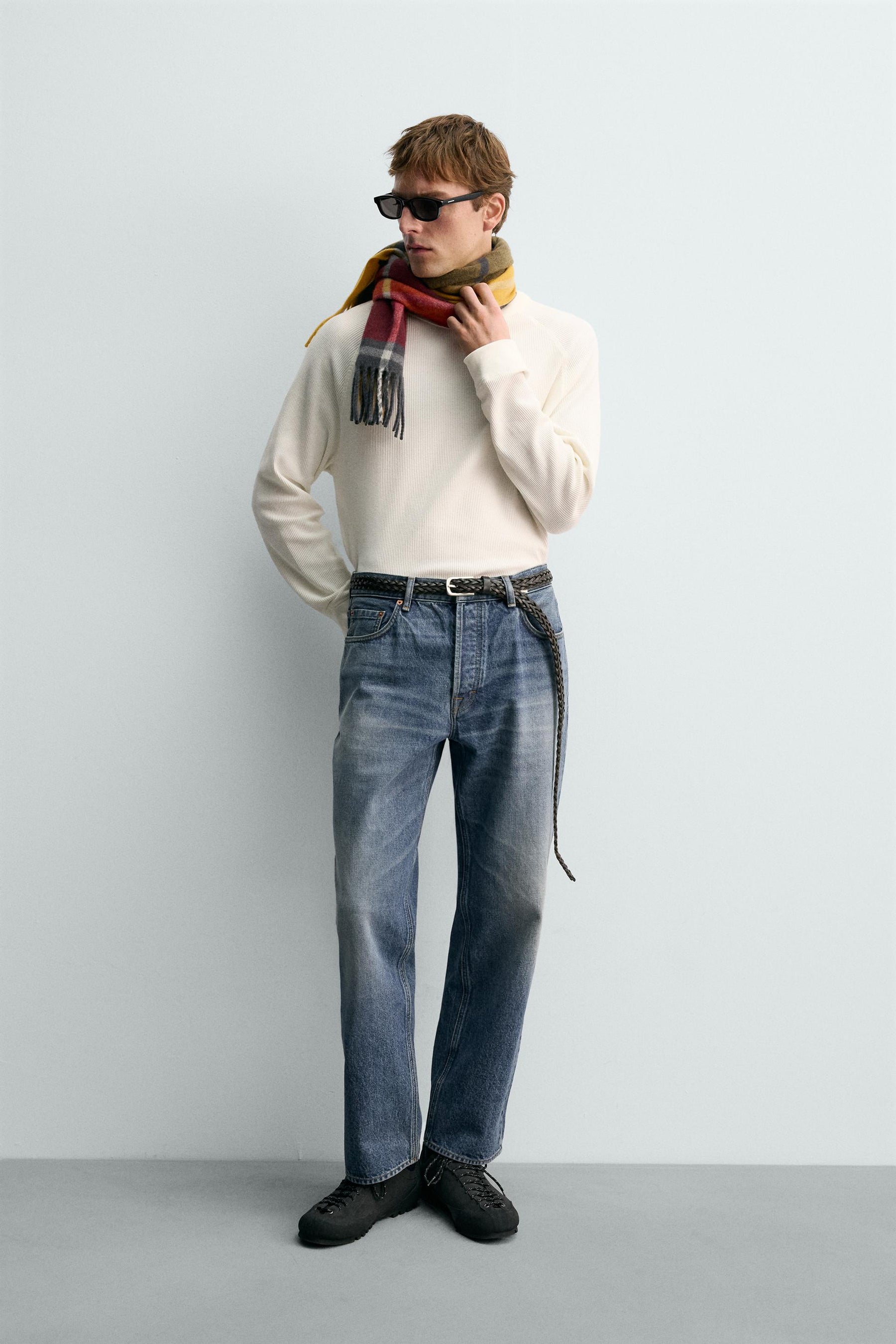 AARON LEVINE X WAFFLE-KNIT TEXTURE T-SHIRT - Image 1