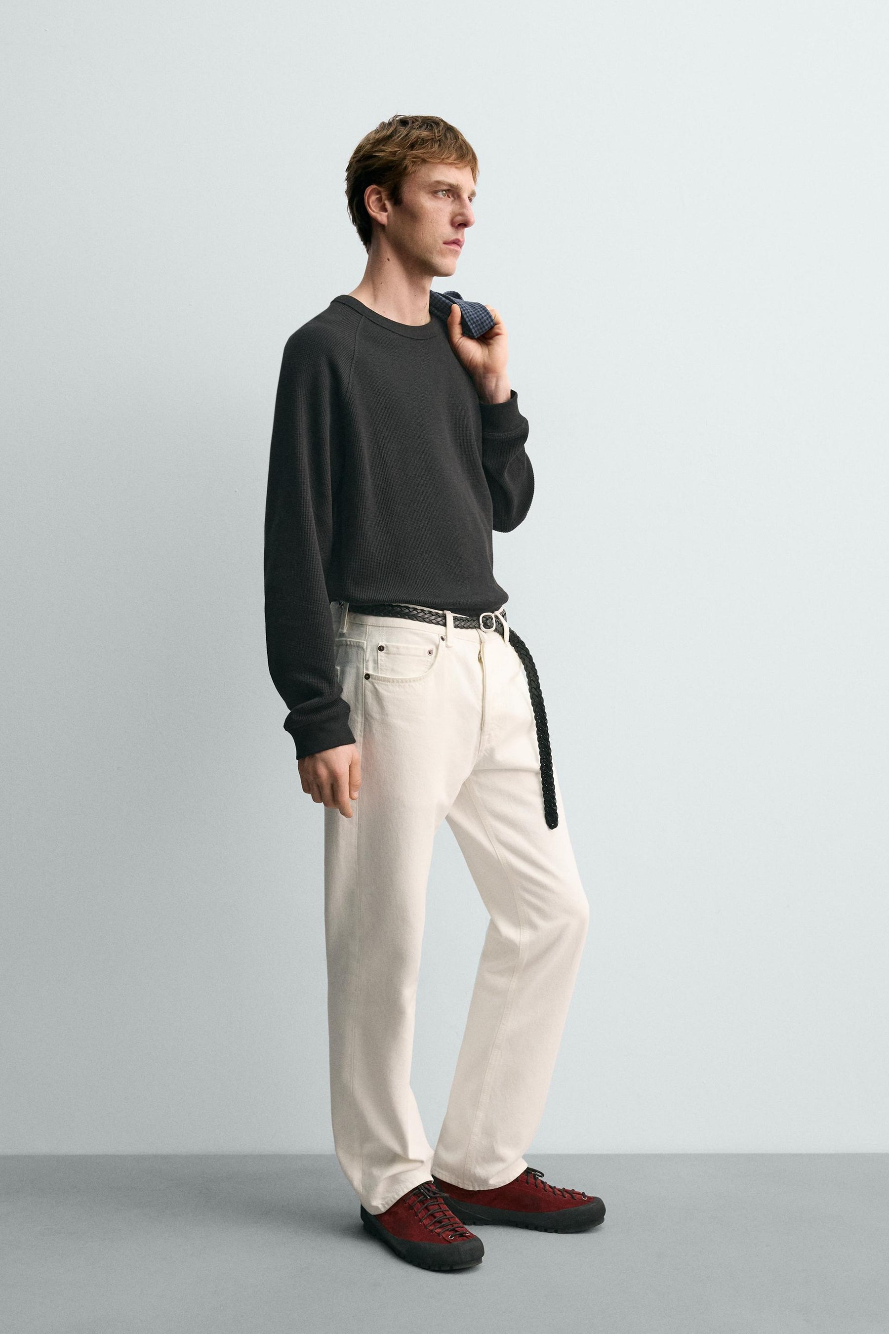 AARON LEVINE X WAFFLE-KNIT STRUCTURED T-SHIRT - Image 4