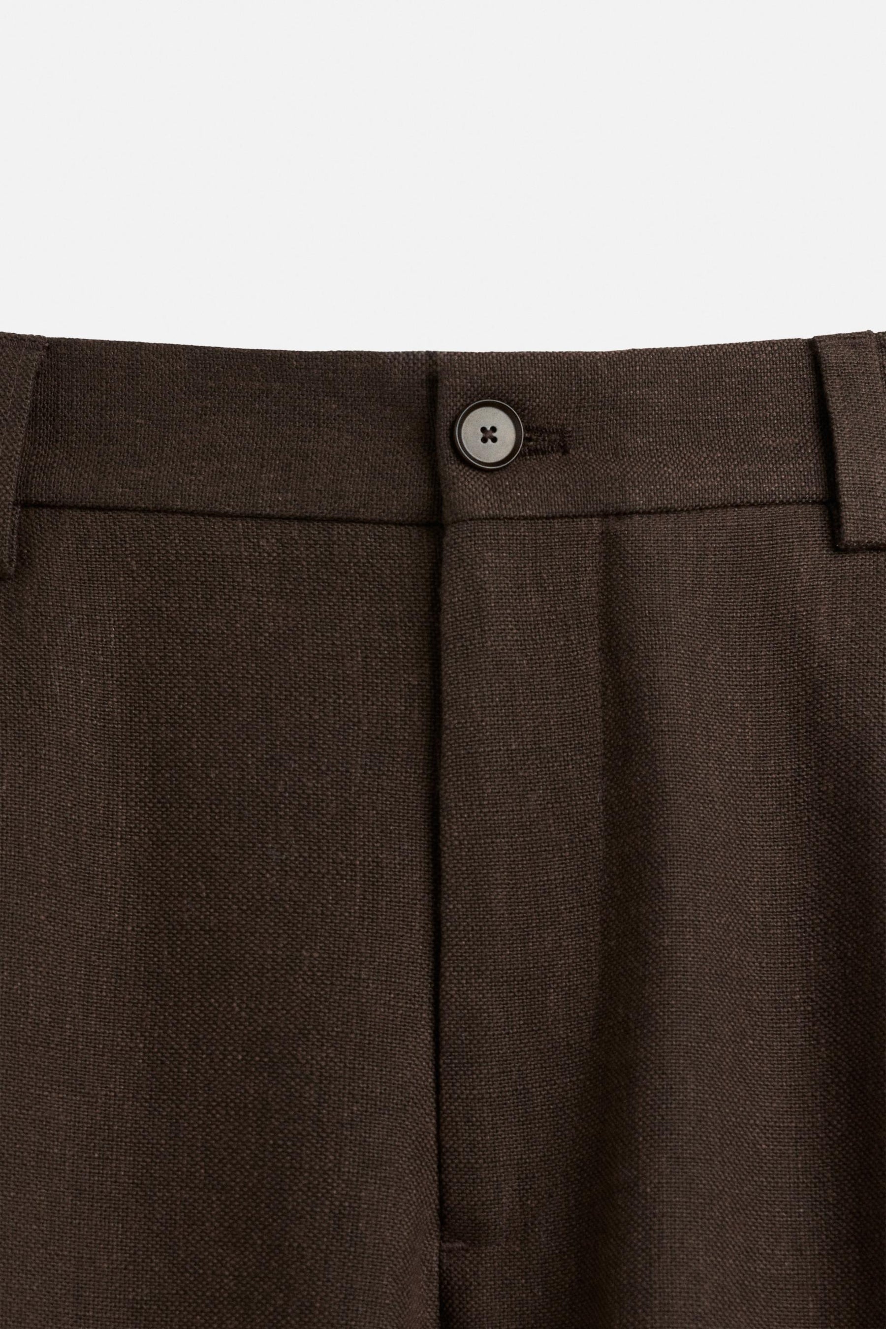 TEXTURED BERMUDA SHORTS WITH PLEATS - Image 8
