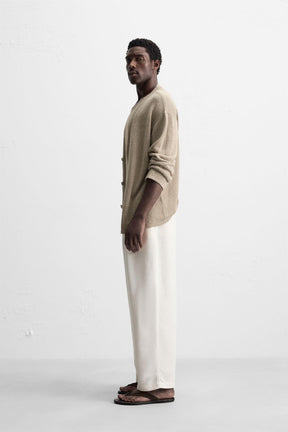 RELAXED FIT PLEATED TROUSERS - Image 4
