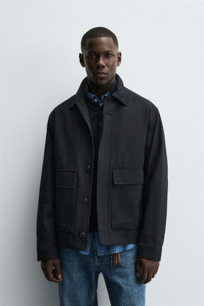 TWILL TEXTURED OVERSHIRT - Image 2