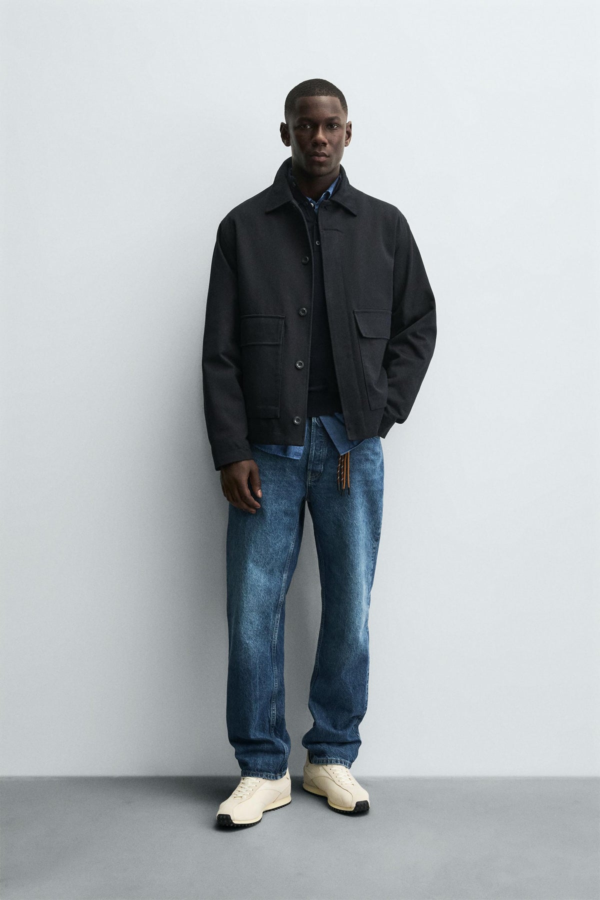 TWILL TEXTURED OVERSHIRT - Image 1