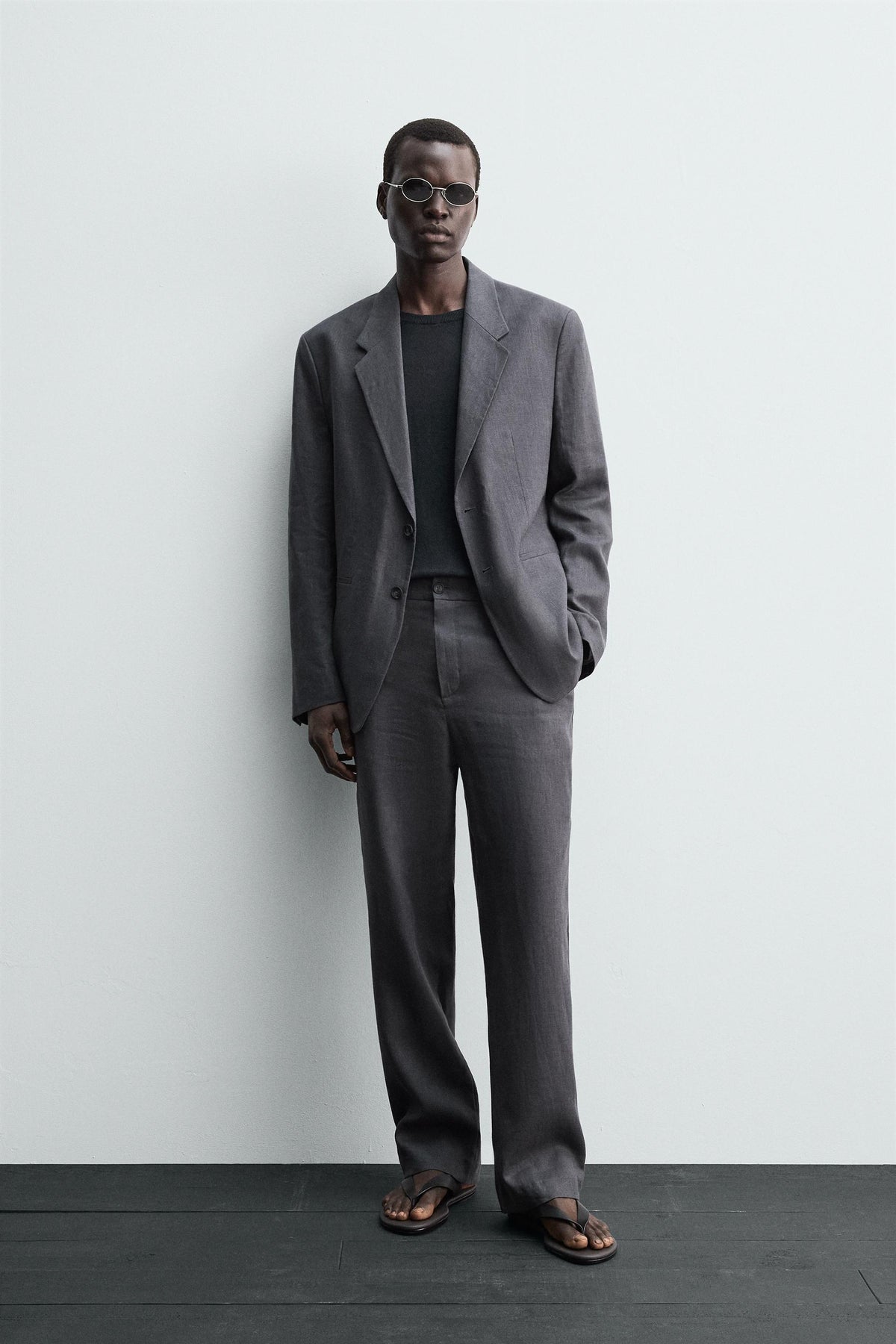 100% LINEN SUIT TROUSERS - Image 1