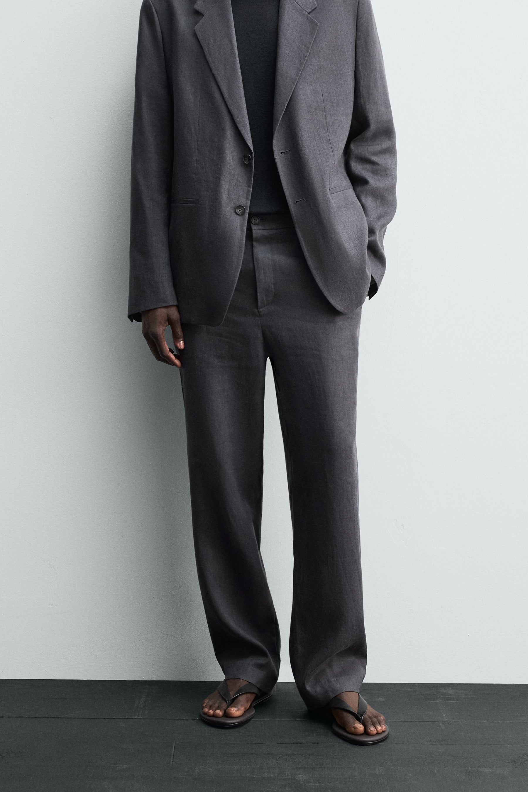 100% LINEN SUIT TROUSERS - Image 2