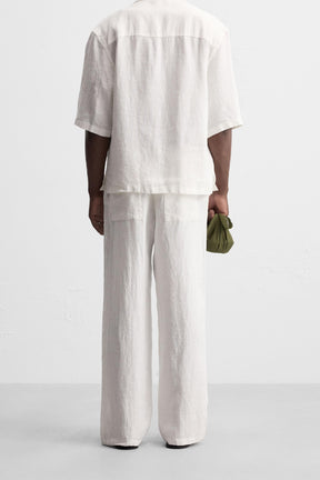 RELAXED FIT 100% LINEN TROUSERS - Image 3