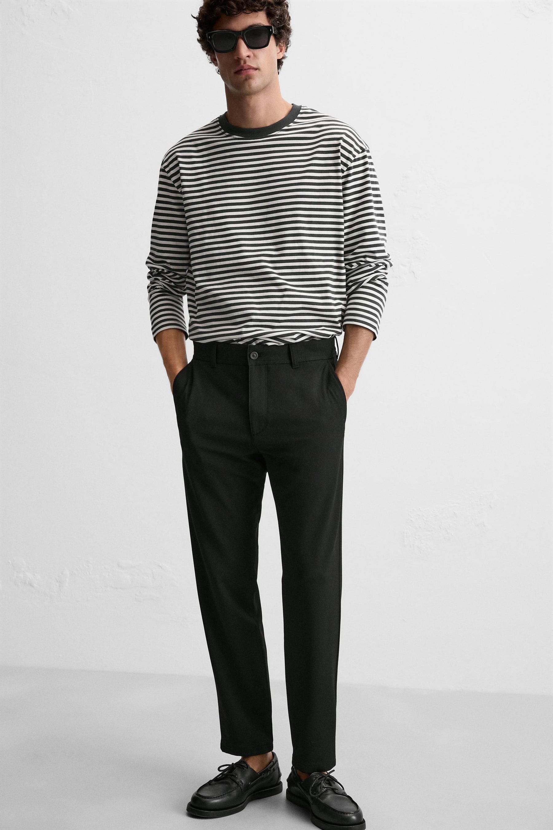 COMFORT TEXTURED CHINO TROUSERS - Image 5