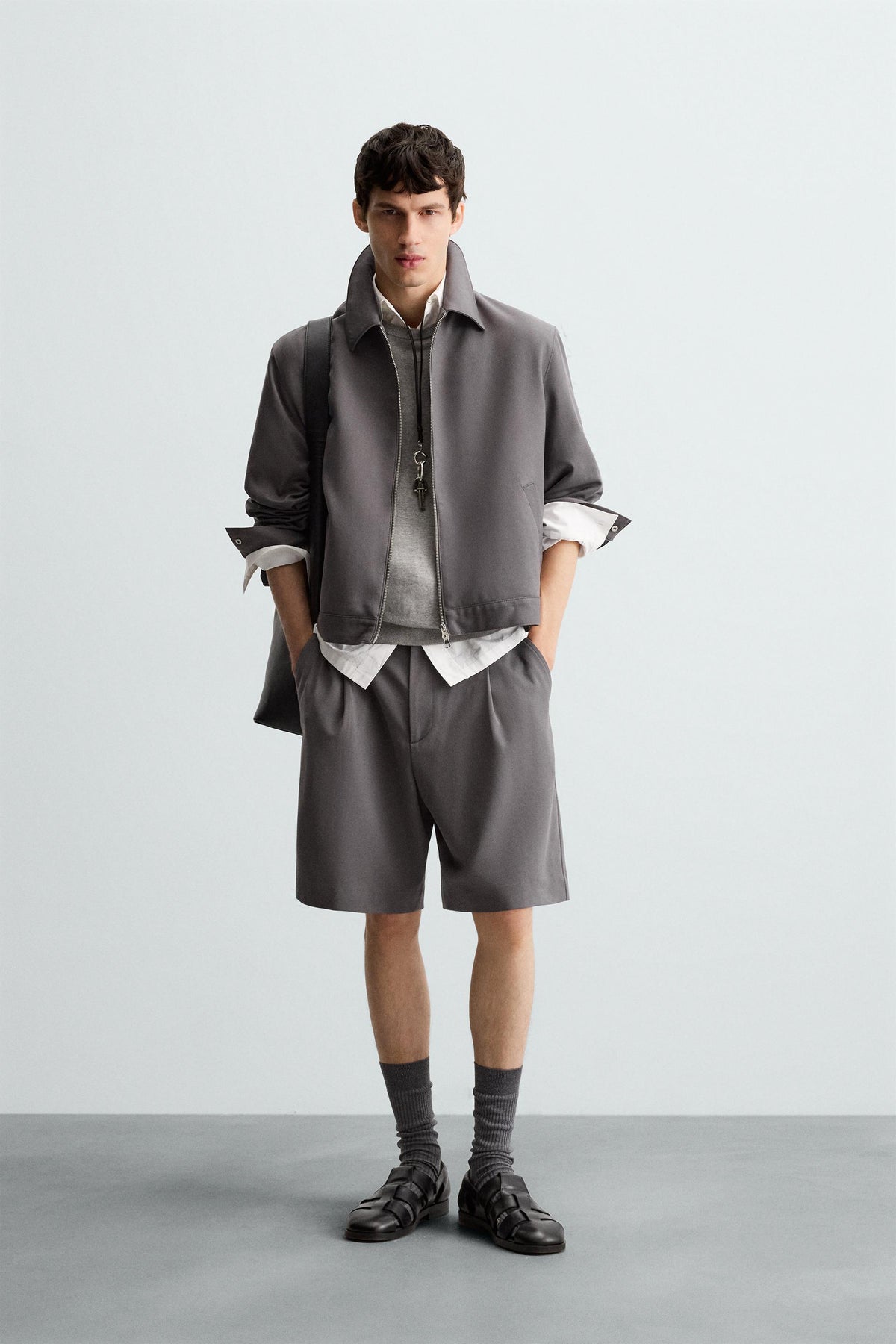 ZIP-UP OVERSHIRT - Image 1