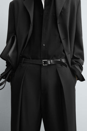 PINSTRIPE PLEATED TROUSERS - Image 5